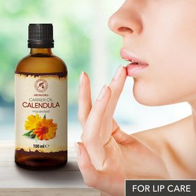 AROMATIKA calendula oil used as massage oil for relaxation