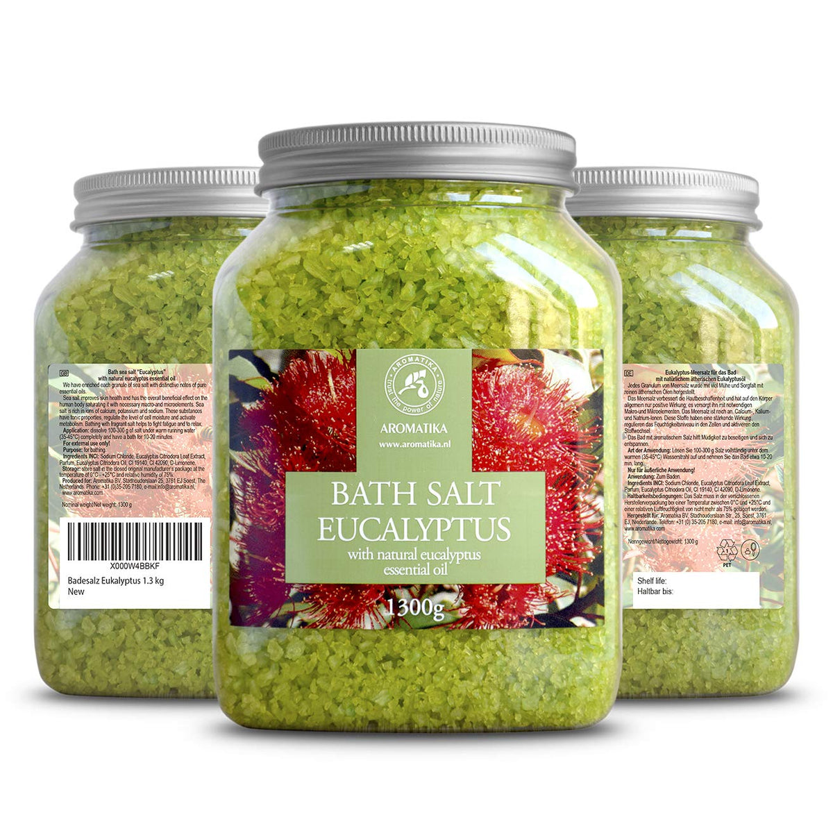 AROMATIKA night-time bath salts in a serene setting for unwind rituals.
