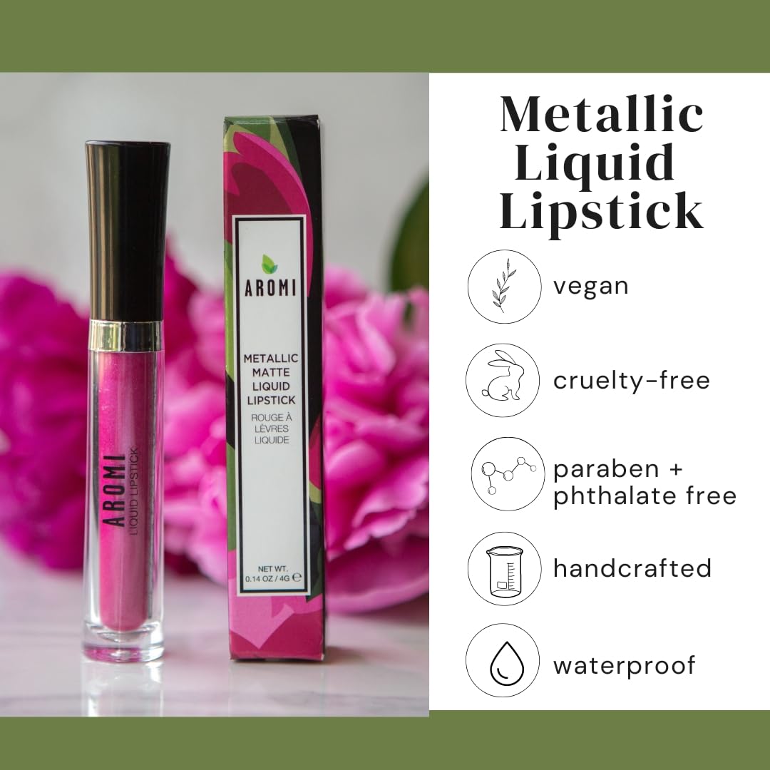Aromi Fab Flamingo tube display reveals glossy packaging and shade clarity.