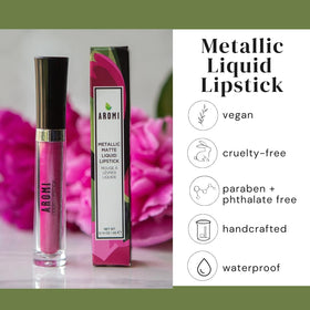 Aromi Fab Flamingo tube display reveals glossy packaging and shade clarity.