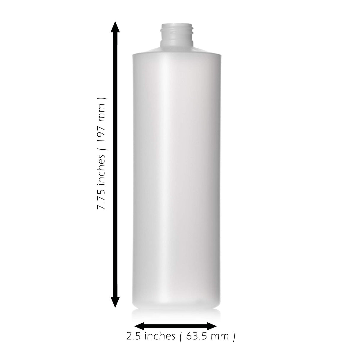 Aromine 16oz bottle disc-cap closeup shows sturdy HDPE construction