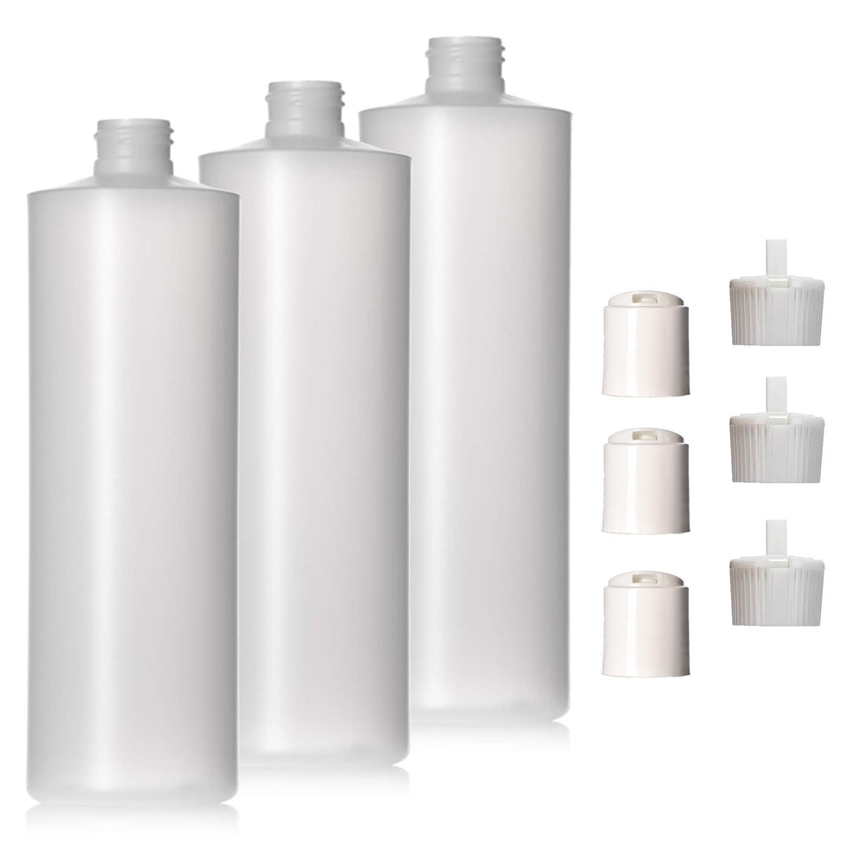 Aromine 16oz bottle with natural color disc cap for DIY products