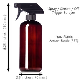 Aromine amber bottle with sprayer UV-protected storage for liquids and fragrances