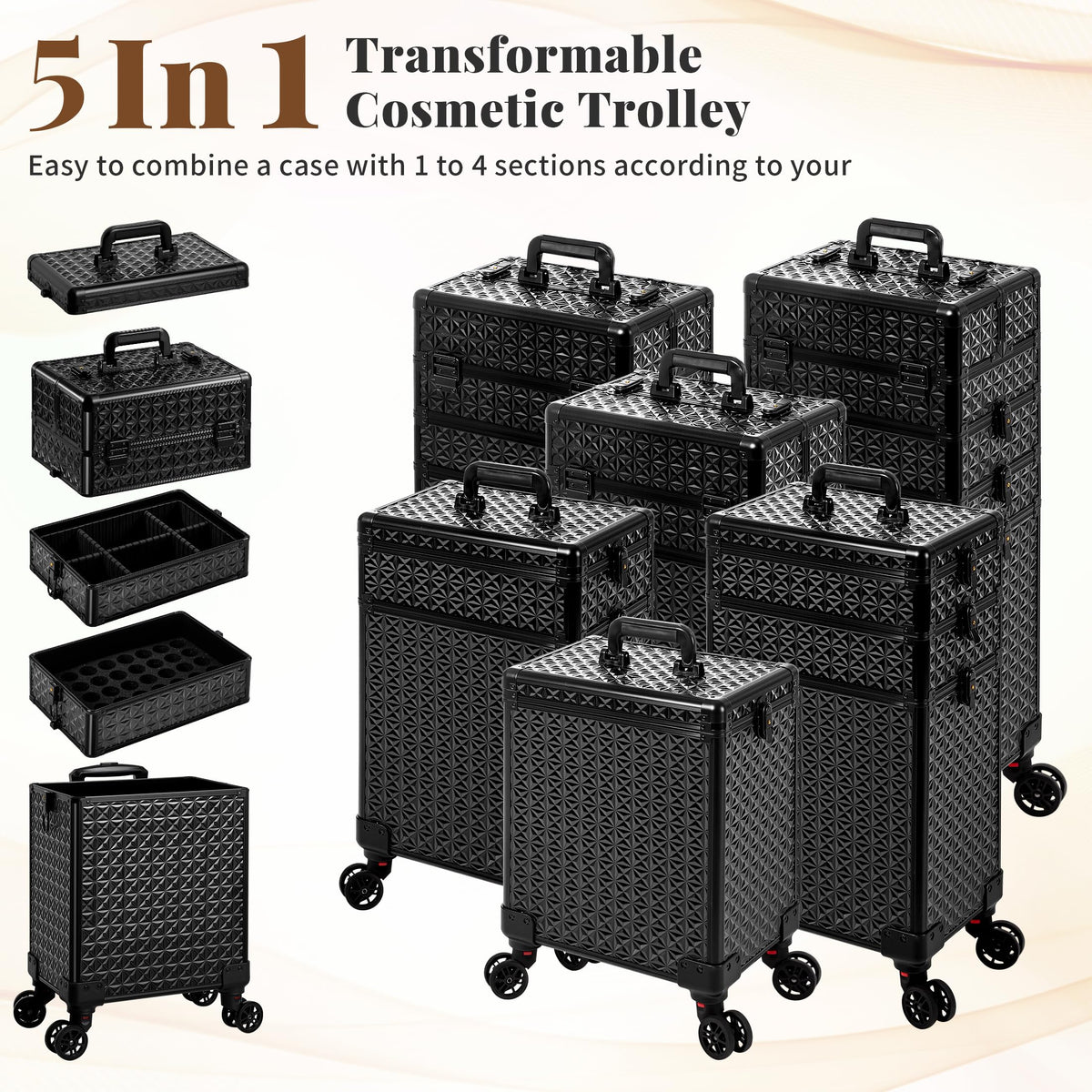 AROUS detachable drawers provide adaptable storage for tools and palettes
