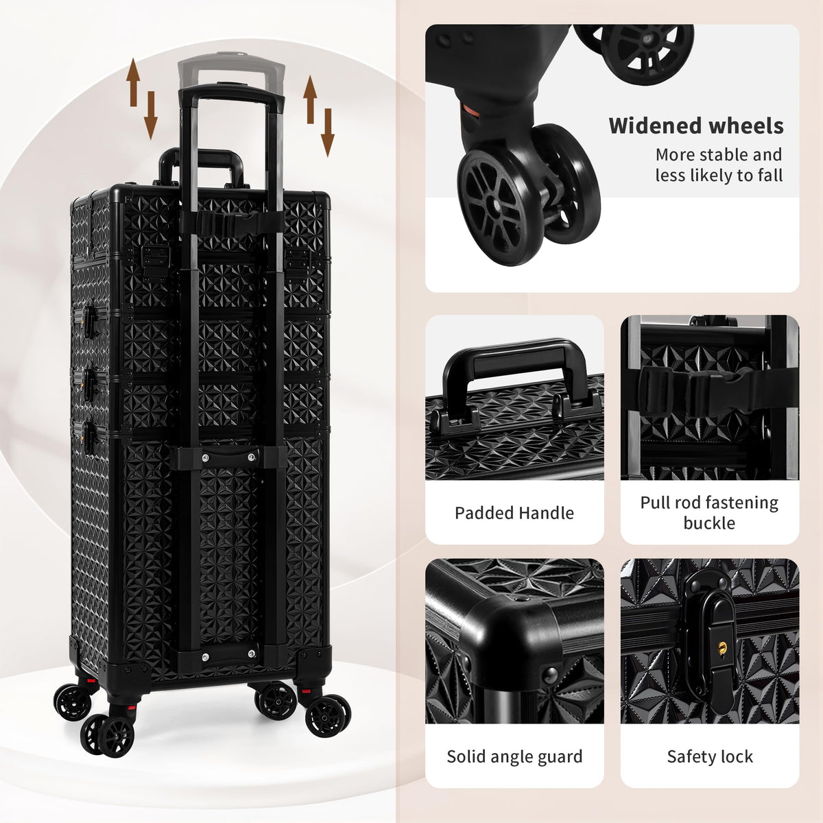 AROUS lockable clamps with two keys protect gear during transit