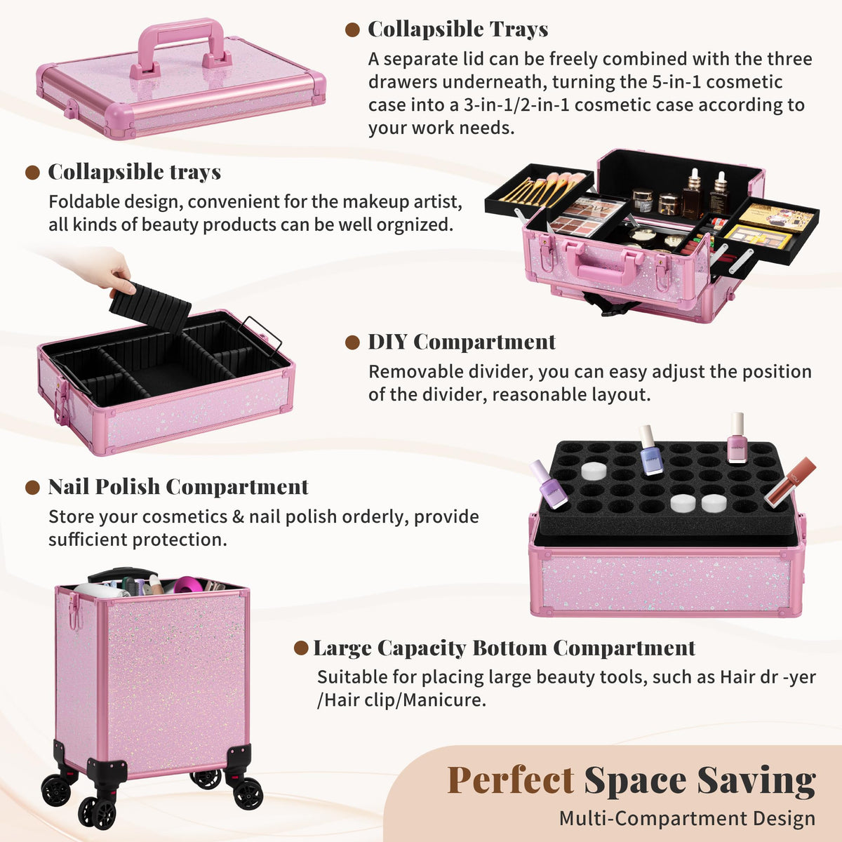AROUS reinforced aluminum edges protect corners during transit