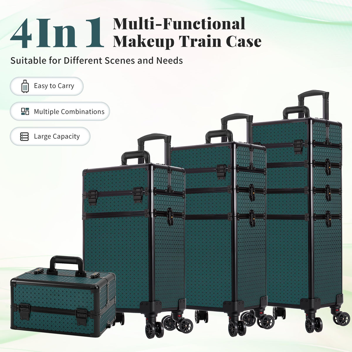 AROUS top compartment with foldable tray keeps daily essentials accessible.