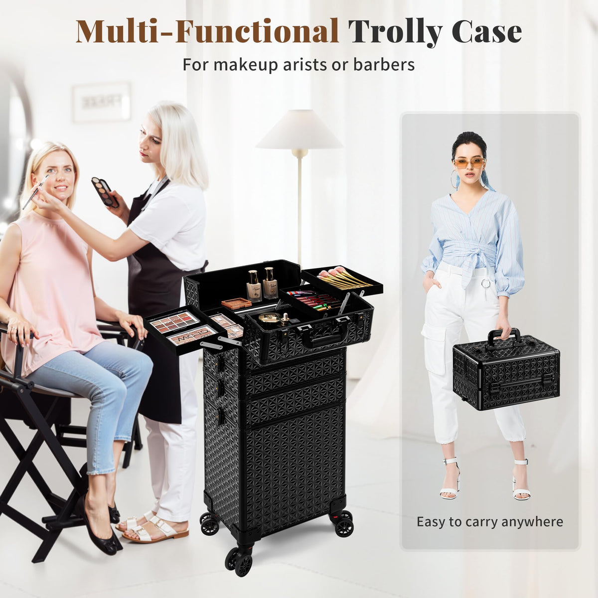 AROUS case converts to a portable suitcase for short trips