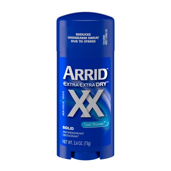 Arrid XX Extra Extra Dry Solid Cool Shower stick ready for quick application