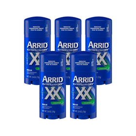 Arrid XX Extra Extra Dry solid deodorant stick unscented for long-lasting protection.