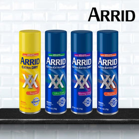 Arrid XX Ultra Clear underarm after spray shows dry finish