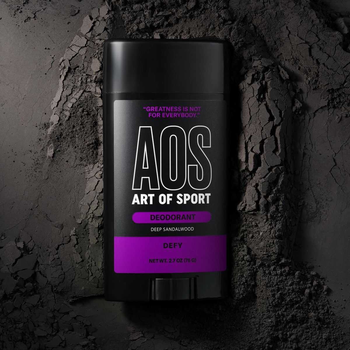 Art of Sport sandalwood scent conveying rugged energy and focus.