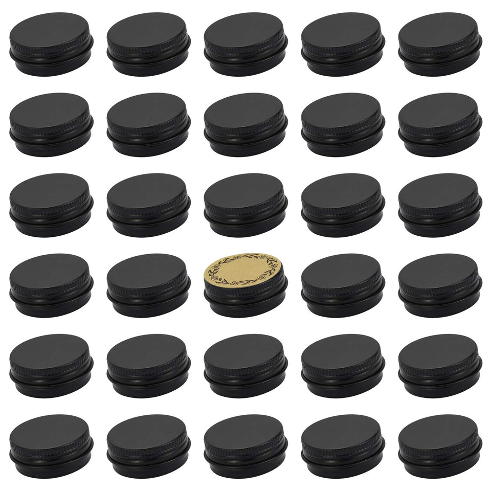 Art Secret 0.5 oz black tin jar with screw-top lid for mess-free storage.