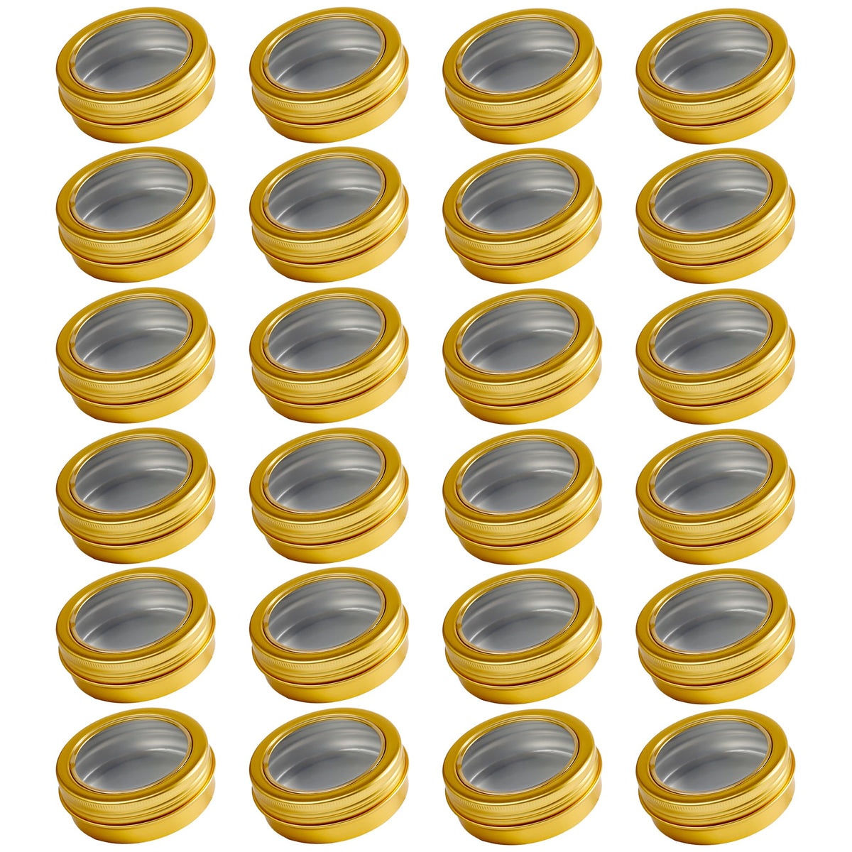 Art Secret 24-pack tin jar with clear lid, quick content identification
