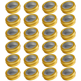 Art Secret 24-pack tin jar with clear lid, quick content identification