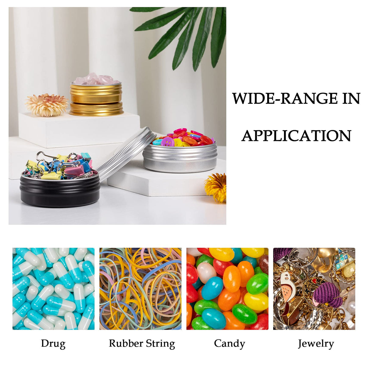 Art Secret food-grade aluminum tin supports safe storage of cosmetics.