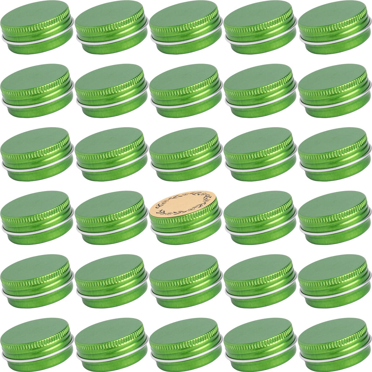 Art Secret green screw-top tin jar 0.5 oz for compact storage and labeling