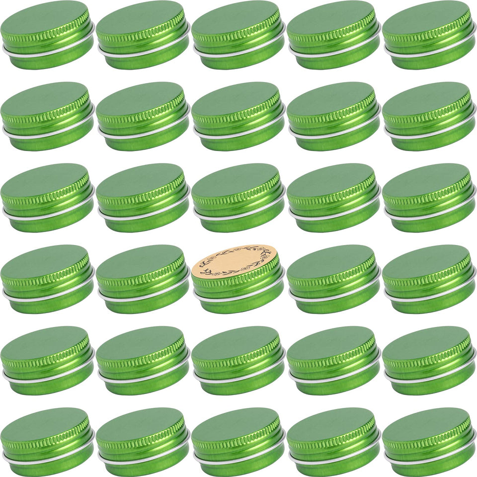 Art Secret green screw-top tin jar 0.5 oz for compact storage and labeling