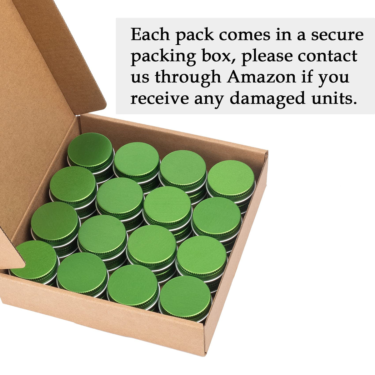 Art Secret pack of 32 green tins for small batch storage