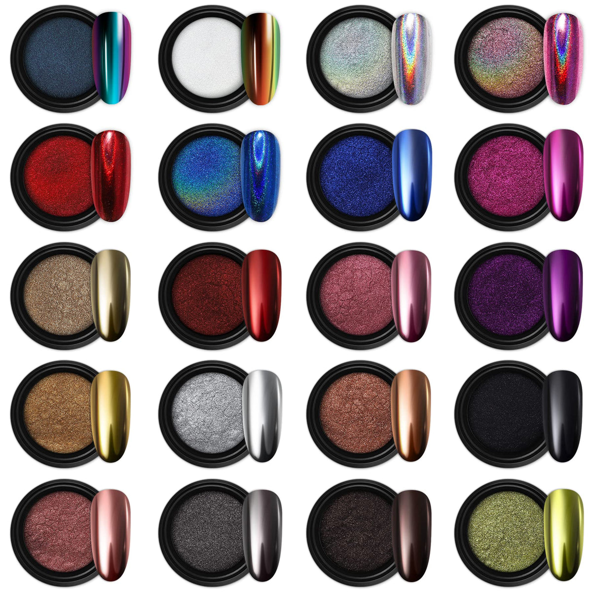 Artdone Aurora Mermaid powder for radiant mirror nail effects.