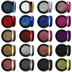 Artdone Aurora Mermaid powder for radiant mirror nail effects.