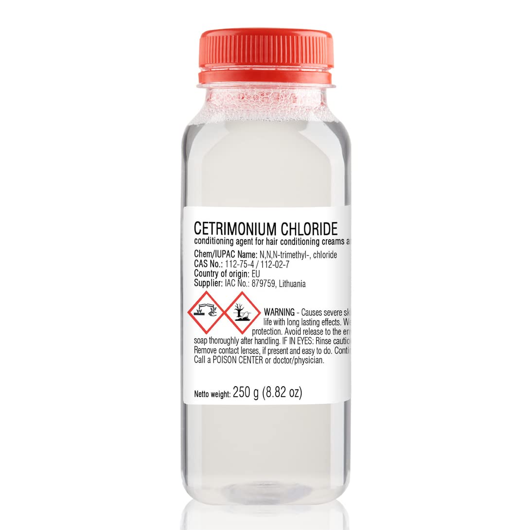 Artekas Cetrimonium Chloride bottle pour shows high-purity conditioning for DIY cosmetics