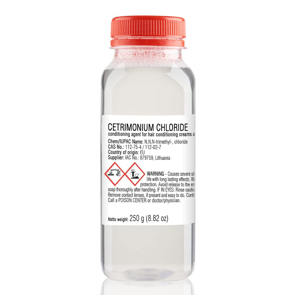 Artekas Cetrimonium Chloride bottle pour shows high-purity conditioning for DIY cosmetics