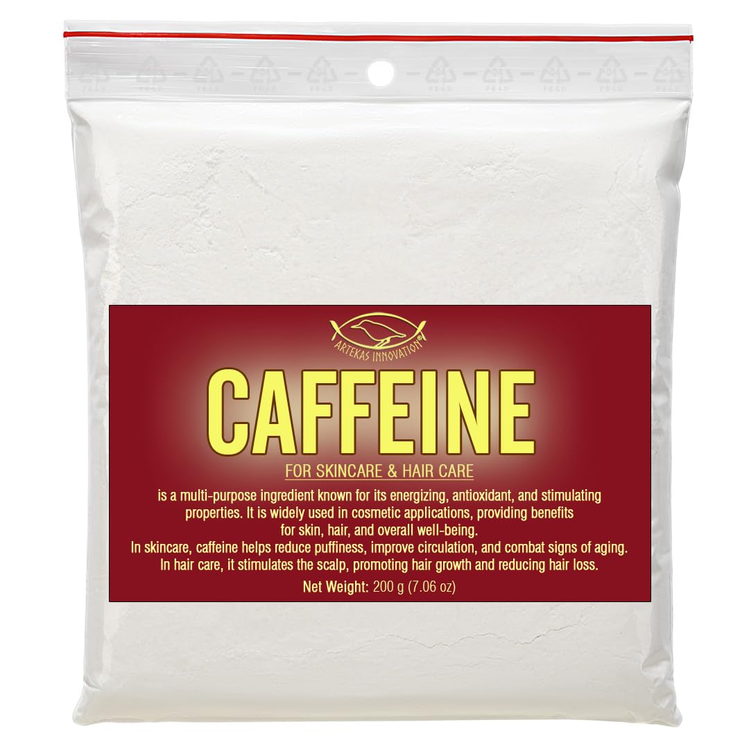 Artekas Innovation Caffeine bottle front, convenient for at-home DIY cosmetic formulations.