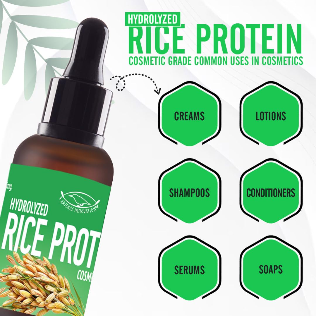 Dispense cap view of Artekas Innovation hydrolyzed rice protein liquid shows controlled use.