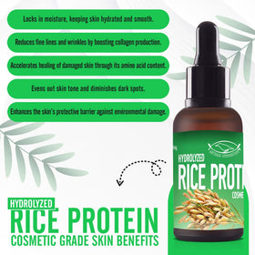 Texture view of Artekas Innovation hydrolyzed rice protein liquid ready for skin care.
