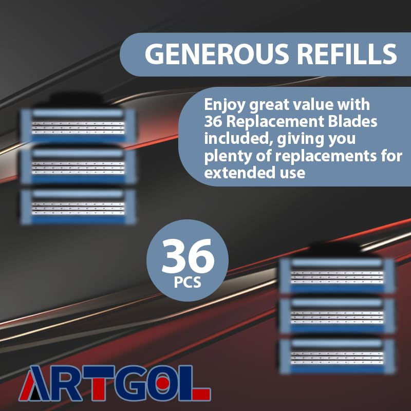 Artgol 36 replacement blades for GL-Mach 3 style razors