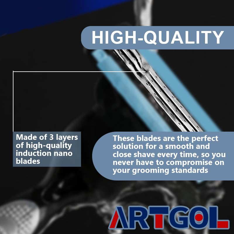 Artgol blue razor blades for men with premium feel