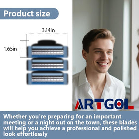 Close-up of Artgol induction nano blades ready for shaving