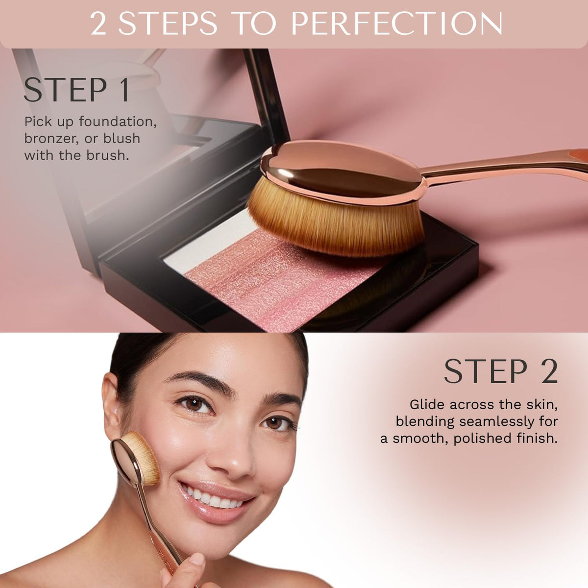 Artis Elite Oval 7 Blonde Brush captures a refined glow with balanced pigment pickup.