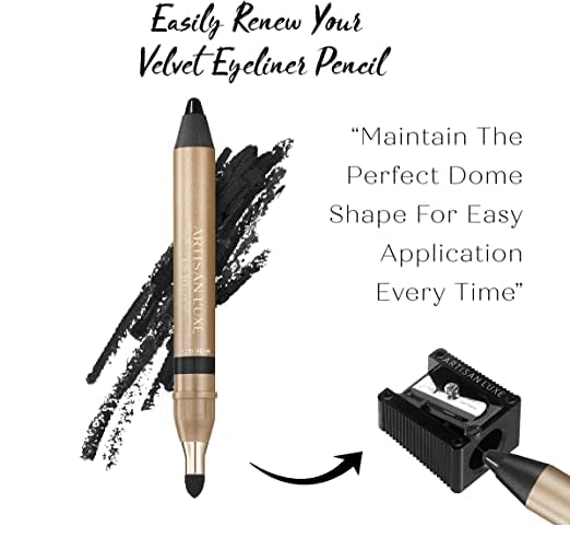 Artisan L'uxe Eye Pencil Sharpener preserves the dome shape with a double-edged blade.