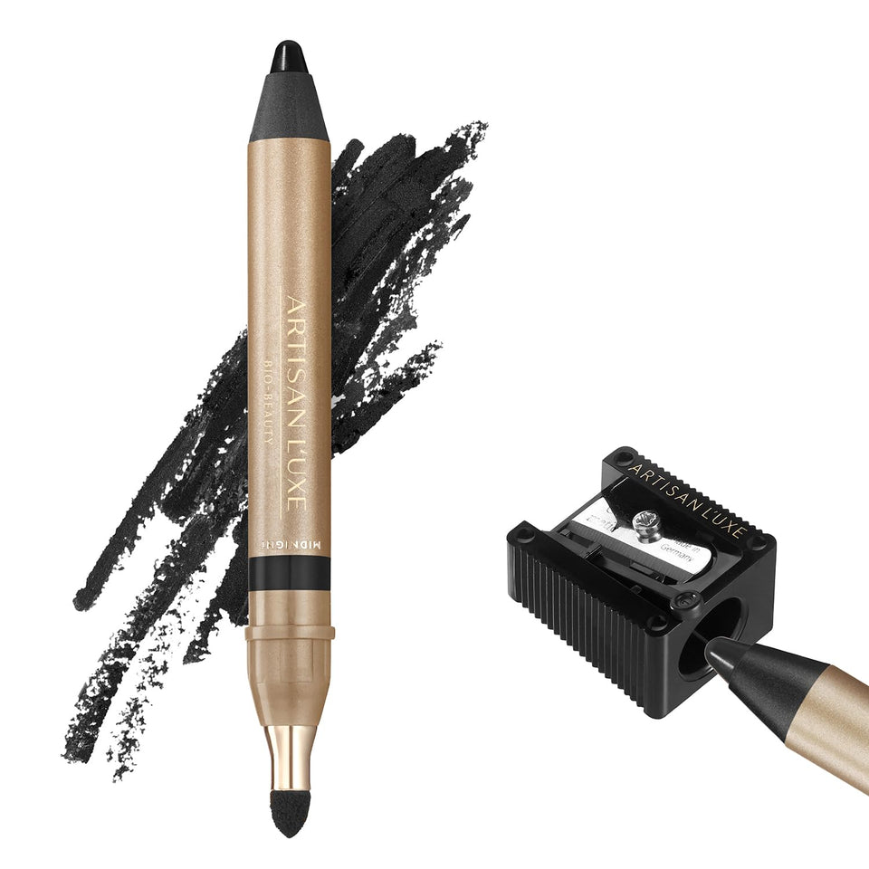Artisan L'uxe Velvet Jumbo Eyeliner Pencil in black with smooth dome-tip application.