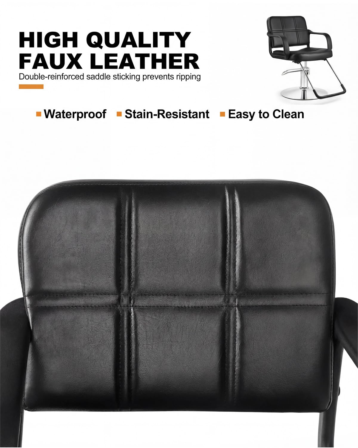 Artist hand hydraulic barber chair footrest adding stability and comfort.