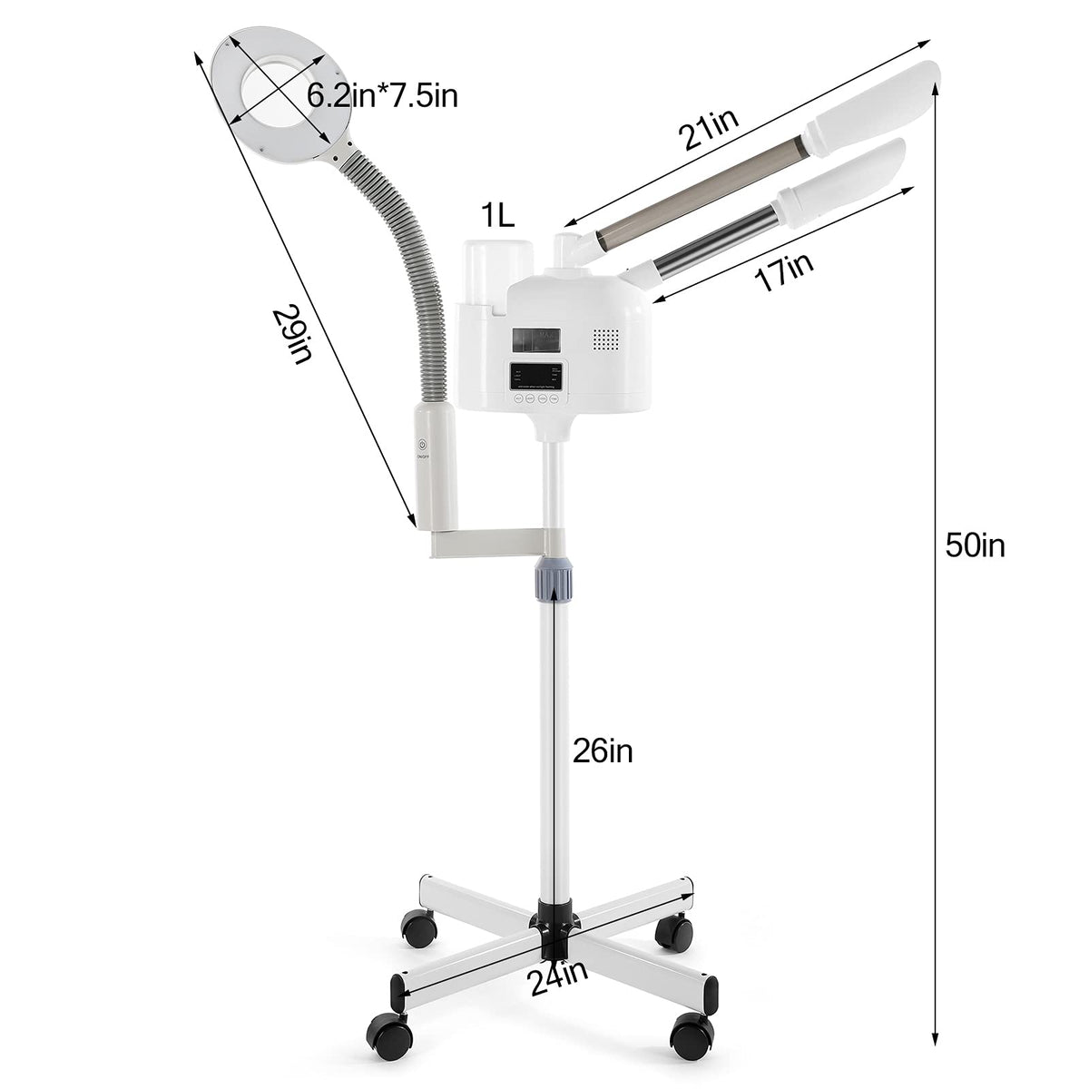 Artist hand detachable lamp doubles as a desk light for multitasking.