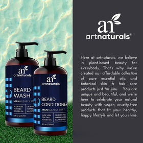 Artnaturals Aloe vera ingredient close-up suggesting soothing hydration for facial hair