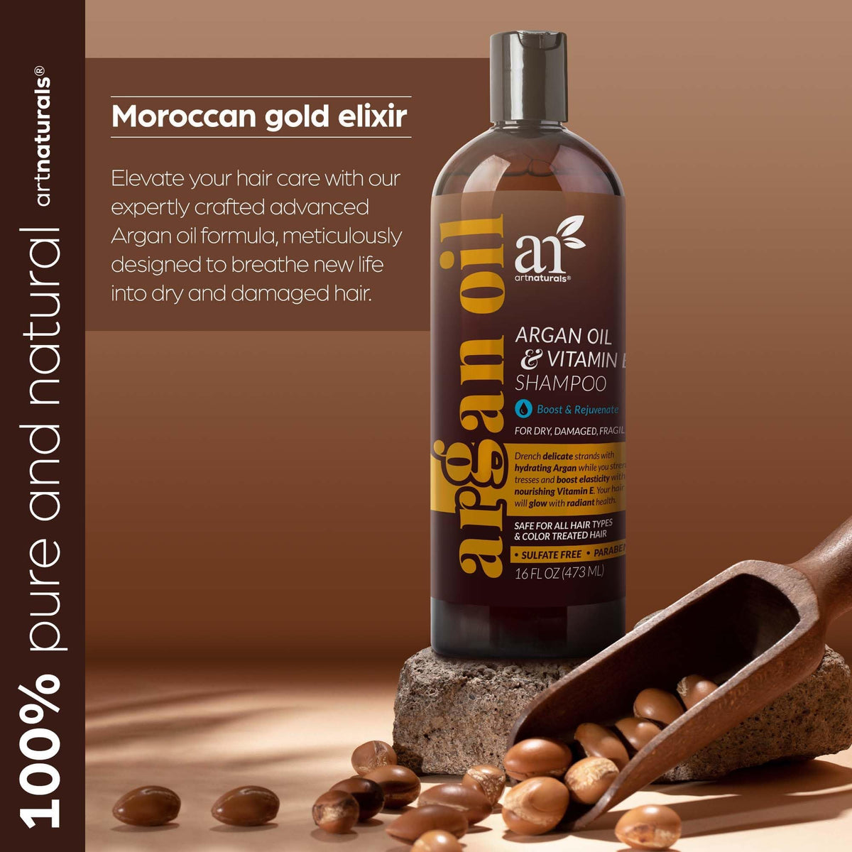 ArtNaturals Argan Hair Growth Shampoo after-use shine and smoothness hint at results