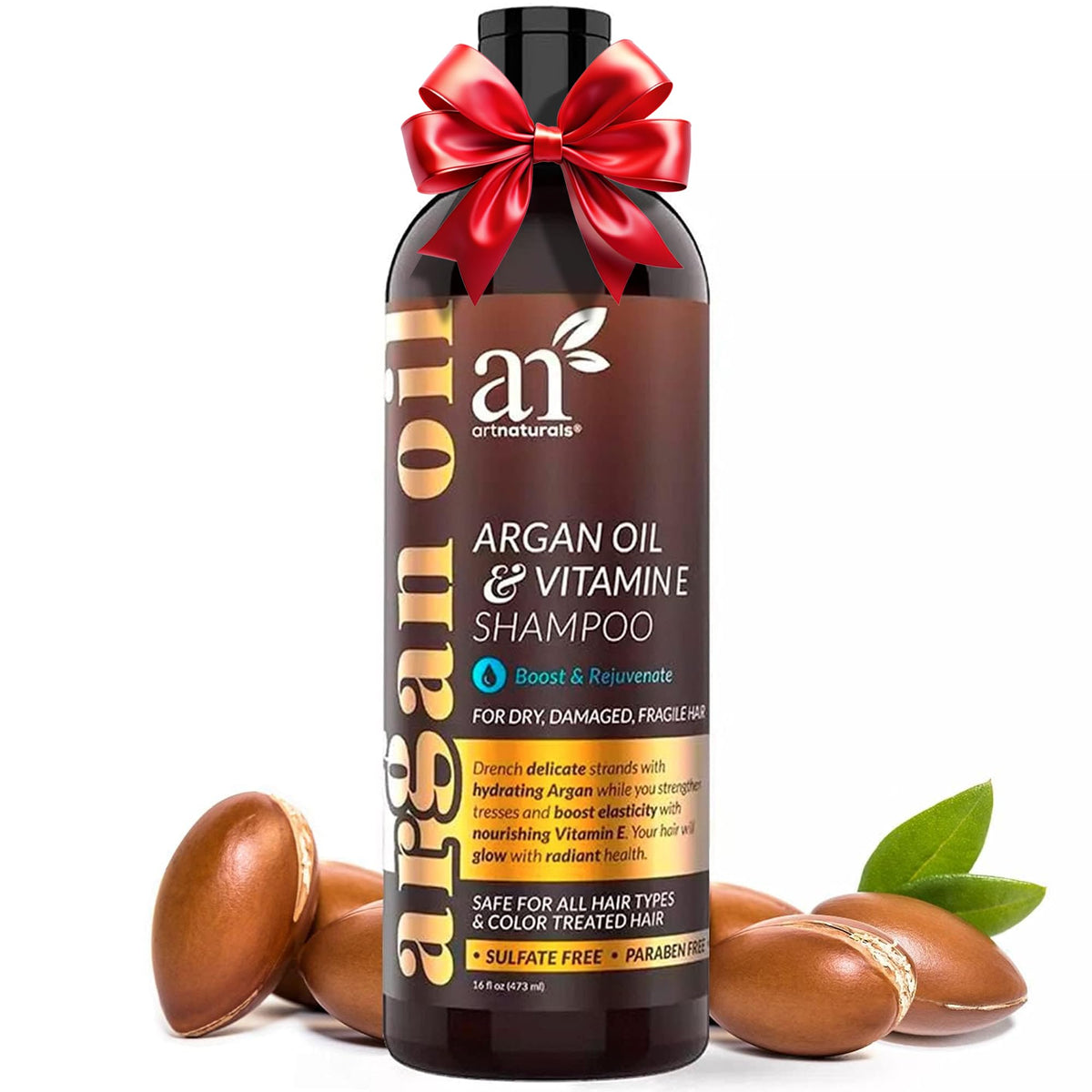 ArtNaturals Argan Hair Growth Shampoo bottle showcasing premium formula for fuller-looking hair