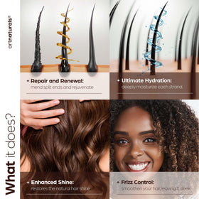 ArtNaturals Argan Hair Growth Shampoo ingredients closeup highlighting argan oil and botanicals