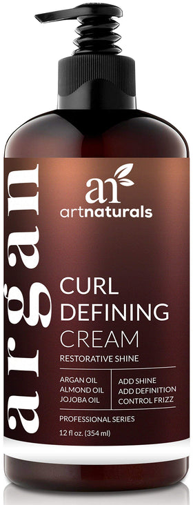 ArtNaturals curl-defining-cream bottle showing frizz control and subtle shine