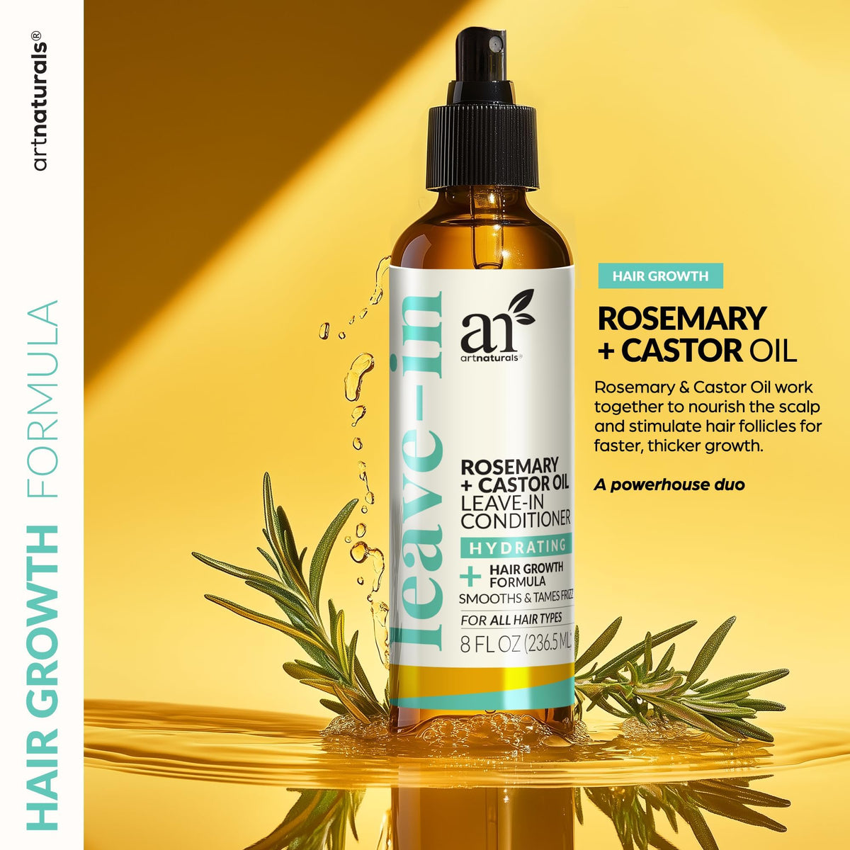 Artnaturals cap close-up highlights premium packaging and natural ingredients.
