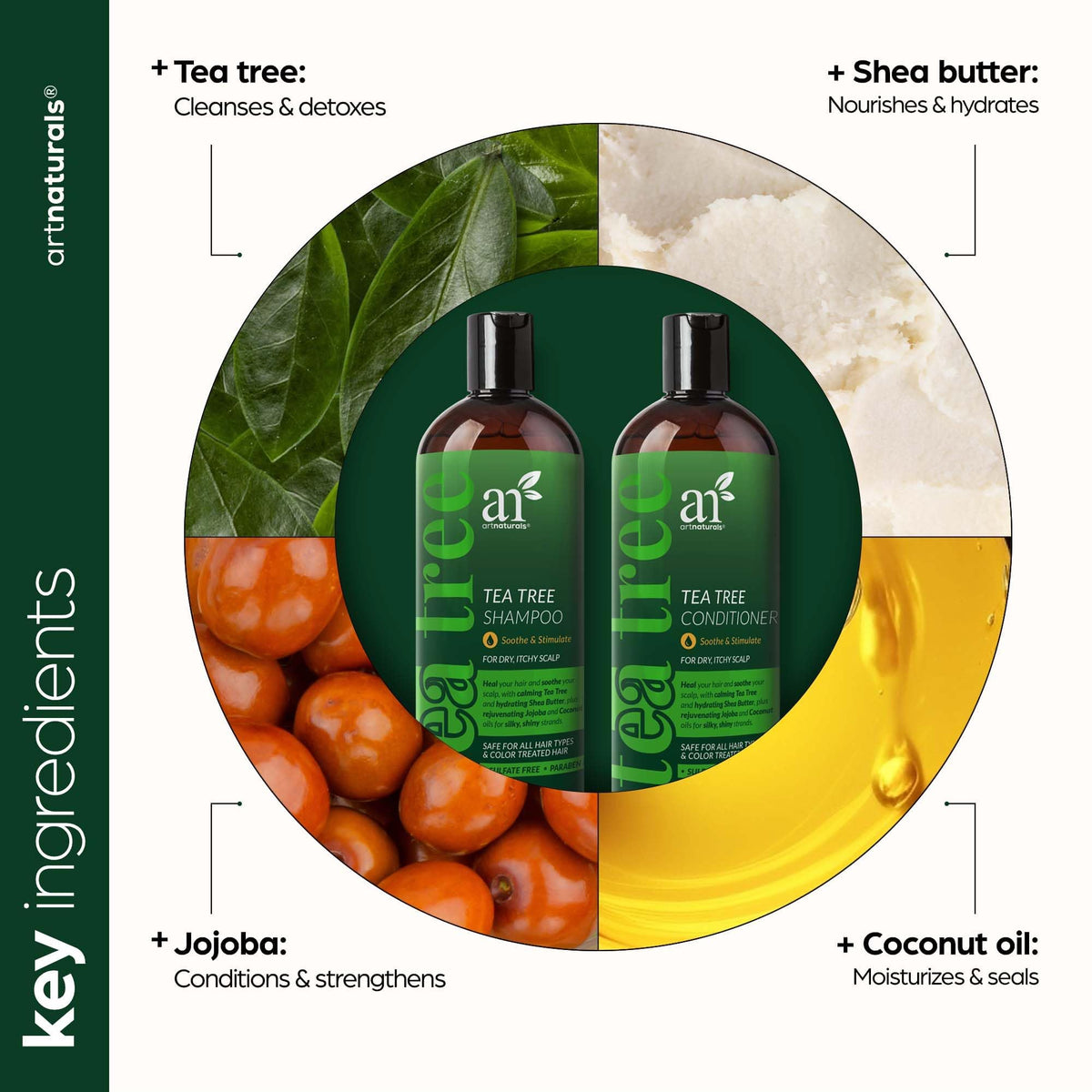 ArtNaturals Tea Tree Conditioner dispenser ensures even product distribution