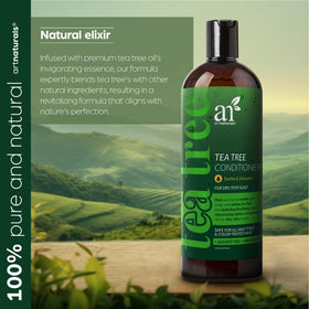 Artnaturals Tea Tree Conditioner packaging highlighting cruelty-free and paraben-free.