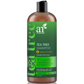 ArtNaturals Tea Tree Shampoo bottle with sulfate-free formula for a refreshed scalp.