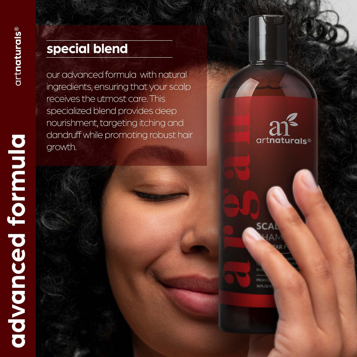 ArtNaturals Therapeutic Argan Shampoo luxurious lather adds shine
