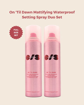 ARTSTAR setting spray duo closeup reveals clear matte formula for makeup hold.