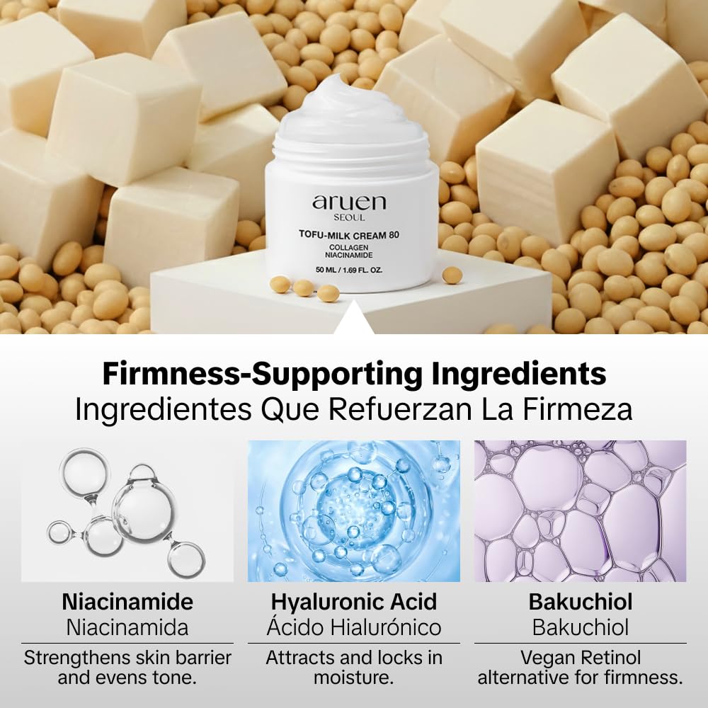 aruen TofuCollagen daily routine application for AM/PM use